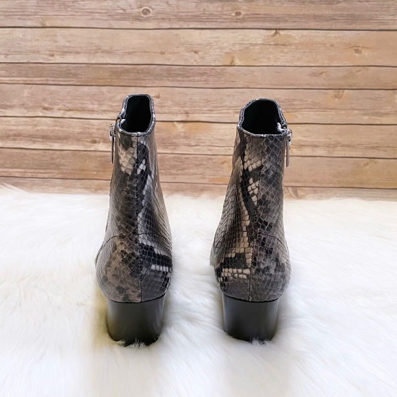 All Saints Aster Snake Embossed Booties - Picture 8 of 12